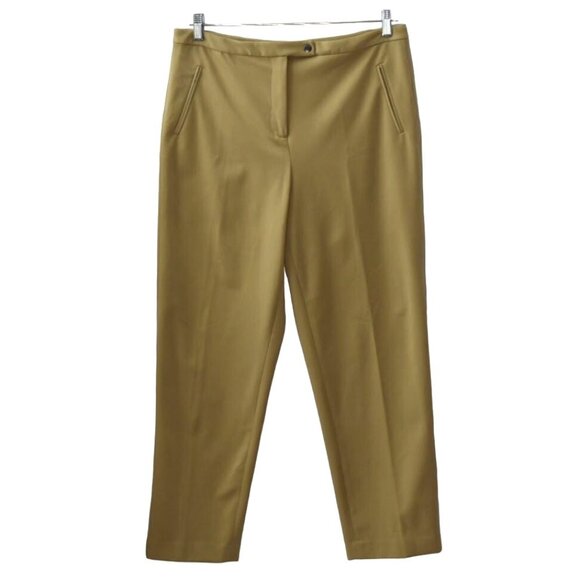 Talbots Petites Stretch Pants Womens Size 14 Beige Tan Made In USA - Picture 1 of 8
